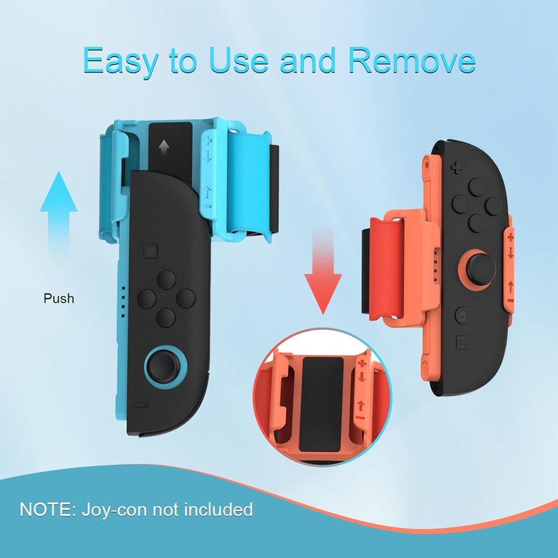 JoyHood Leg Straps Wrist Bands for Switch 2 Joy-Con Controller - 4 in 1 Switch 2 Sports Accessories Bundle Compatible with Switch 2, Adjustable Elastic Strap Accessories fits Switch 2 Controller - Image 4